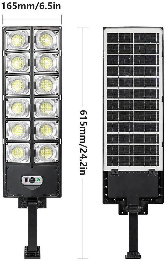 Alt view image 7 of 7 - Commercial 1000000LM LED Outdoor Dusk to Dawn Solar Street Light Road Area Lamp