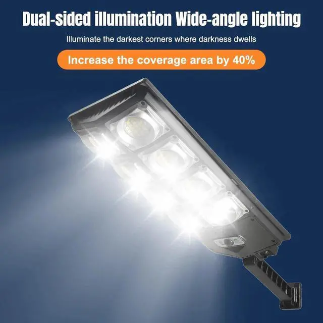 Alt view image 6 of 7 - Commercial 1000000LM LED Outdoor Dusk to Dawn Solar Street Light Road Area Lamp