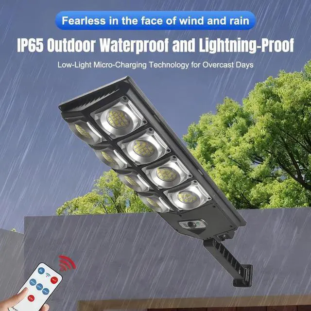 Alt view image 3 of 7 - Commercial 1000000LM LED Outdoor Dusk to Dawn Solar Street Light Road Area Lamp
