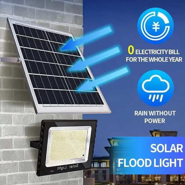 Alt view image 4 of 7 - 300W LED Solar Flood Lights Outdoor Street Light Dusk to Dawn Flood Wall Lamp US