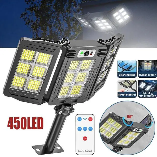 Main image of 9000000LM LED Solar Street Light Outdoor Road Wall Lamp Commercial Dusk To Dawn