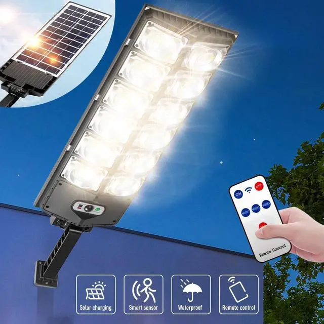 Alt view image 3 of 7 - 99000000LM Solar Street Light Motion Sensor Commercial Outdoor Dusk To Dawn Lamp