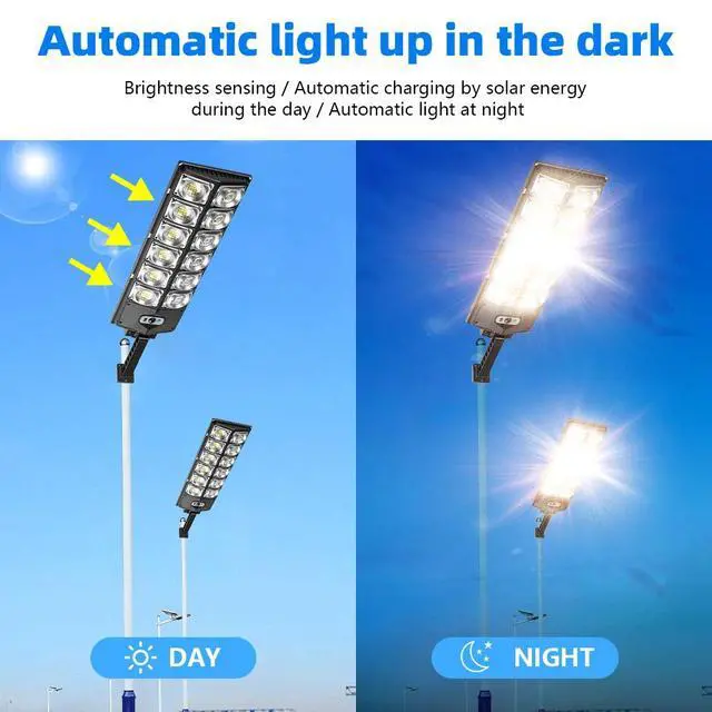 Alt view image 5 of 7 - 99000000LM Solar Street Light Motion Sensor Commercial Outdoor Dusk To Dawn Lamp