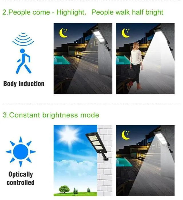 Alt view image 6 of 7 - 900000000LM Commercial Solar Street FloodLight LED Light Dusk To Dawn Road Lamp