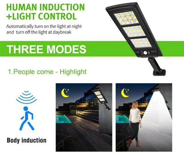 Alt view image 7 of 7 - 900000000LM Commercial Solar Street FloodLight LED Light Dusk To Dawn Road Lamp