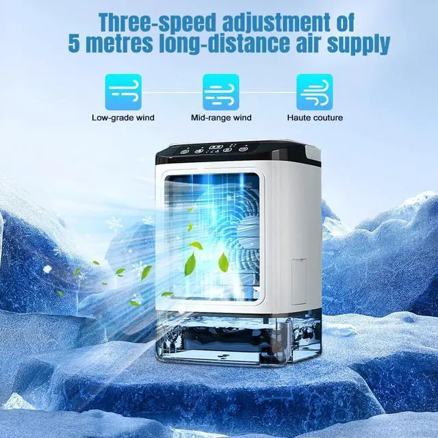 Alt view image 2 of 7 - Personal Air Conditioner Cooler Fan Portable Mini Space Cooler 3-Speed Settings