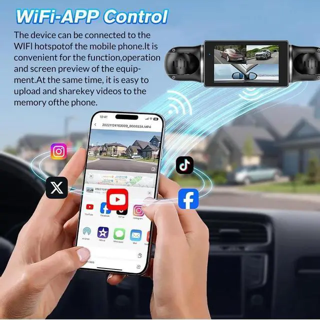 Alt view image 2 of 7 - 360° View 4 Channels FHD 1080P Car Dash Cam Front/Rear/Left/Right w/ Camera