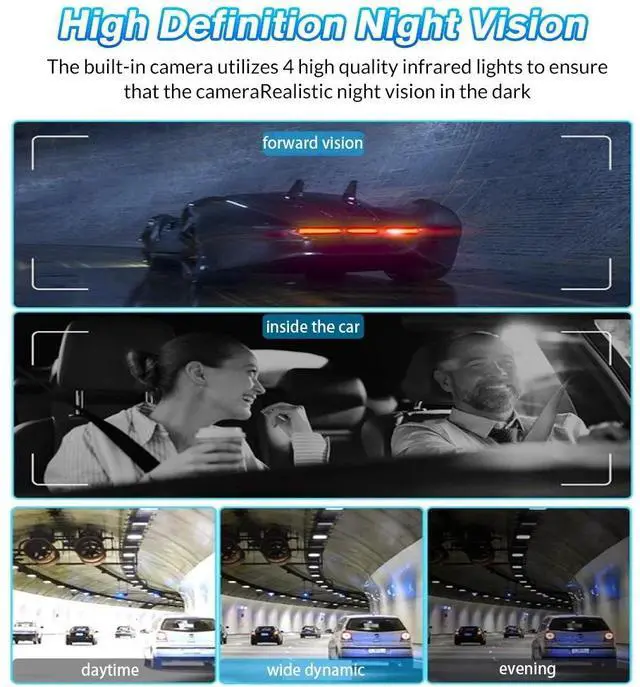 Alt view image 7 of 7 - 360° View 4 Channels FHD 1080P Car Dash Cam Front/Rear/Left/Right w/ Camera