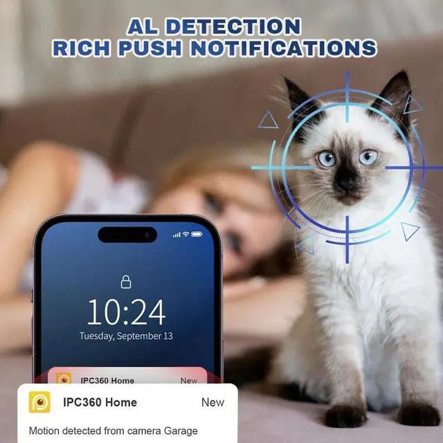 Alt view image 7 of 7 - 2-in-1 LED Garage Light Wifi App Smart Security WiFi Motion Sensor Floodlight