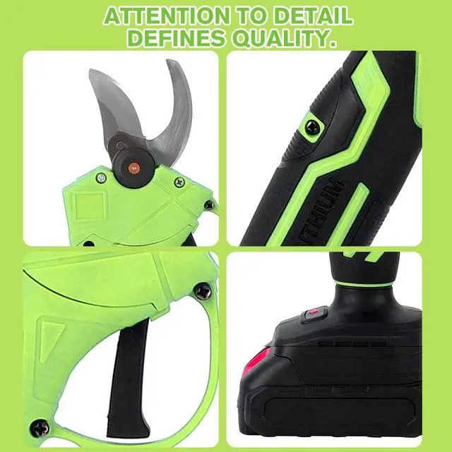 Alt view image 4 of 7 - Electric Cordless Branch Scissors 30mm Pruning Shear Pruner Garden Cutter 800W