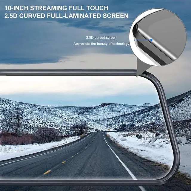 Alt view image 2 of 7 - 10 inch 1080P Car Dual Dash Cam Rear View Mirror Camera Video Recorder G-sensor