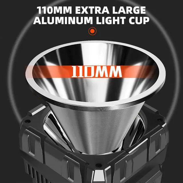 Alt view image 3 of 7 - Super Bright Solar LED Searchlight USB Rechargeable Handheld Flashlight Lamp