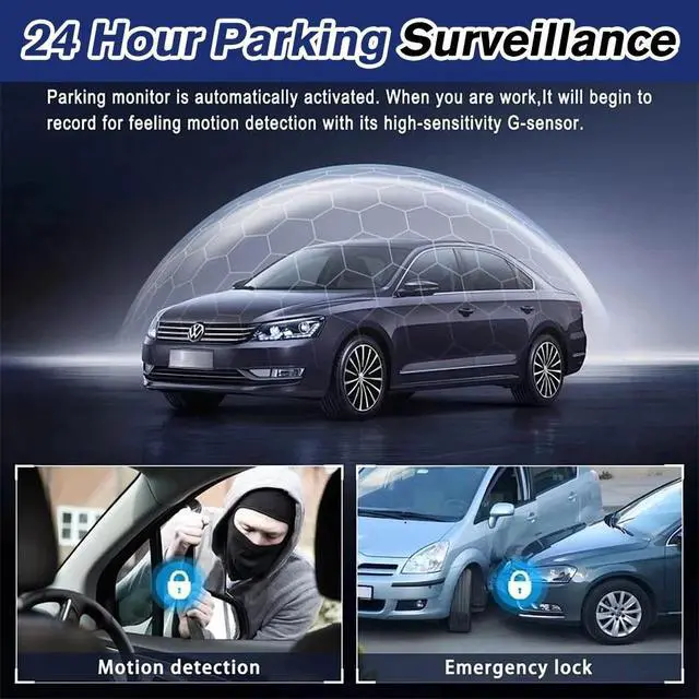 Alt view image 5 of 7 - 360° View 4 Channel 1080P HD Car Dash Cam Front and Rear Inside Left Right +64GB
