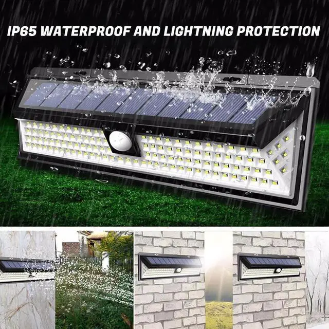 Alt view image 2 of 7 - 118 LEDS Light PIR Motion Sensor Outdoor Security Lamp Wall Garden Solar Power