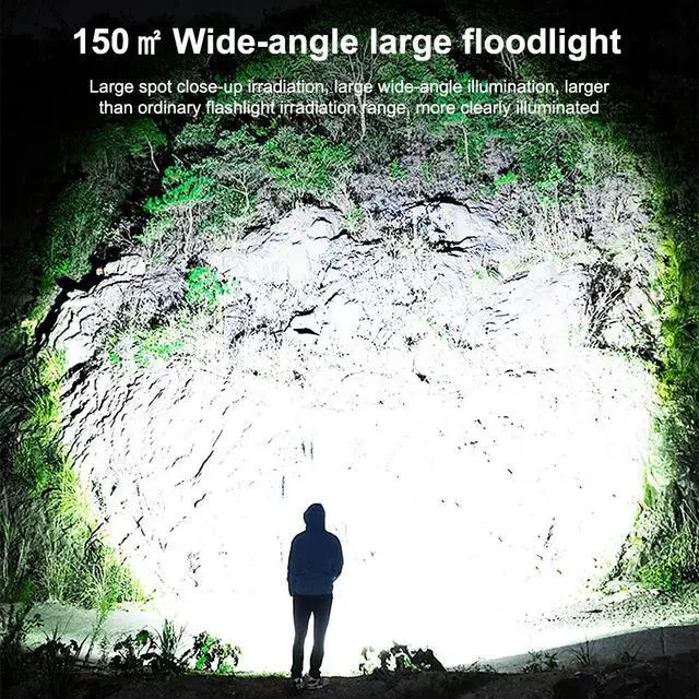 Alt view image 7 of 7 - 2Pcs 99000000 Lumen Super Bright LED Tactical Flashlight Rechargeable Work Light