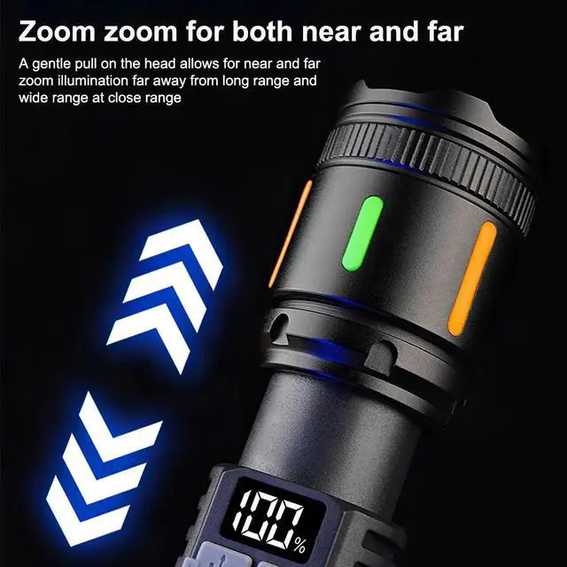 Alt view image 3 of 7 - 2Pcs 99000000 Lumen Super Bright LED Tactical Flashlight Rechargeable Work Light
