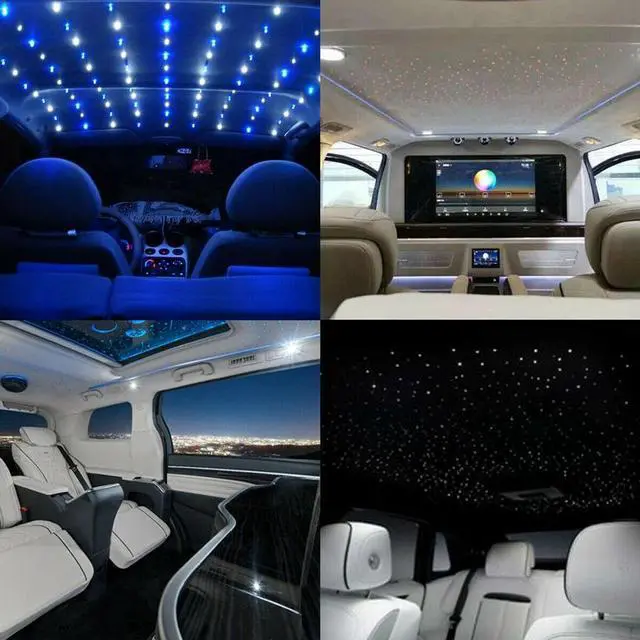 Alt view image 7 of 7 - 1000Pcs Car Headliner Star Light kit Roof Twinkle Ceiling Lights Fiber Optic