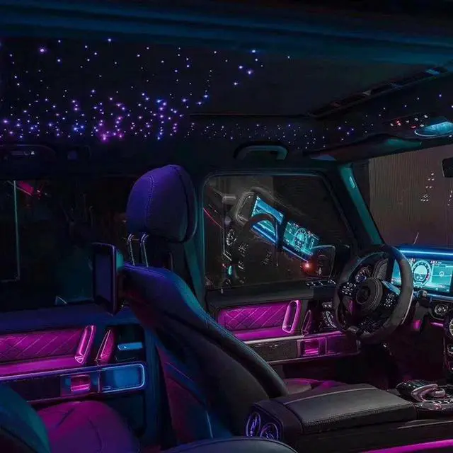 Alt view image 6 of 7 - 1000Pcs Car Headliner Star Light kit Roof Twinkle Ceiling Lights Fiber Optic