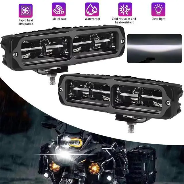 Alt view image 4 of 7 - 2PCS 6inch LED Work Light Bar Spot Flood Pods Offroad Fog Lamp30W UTV SUV ATV