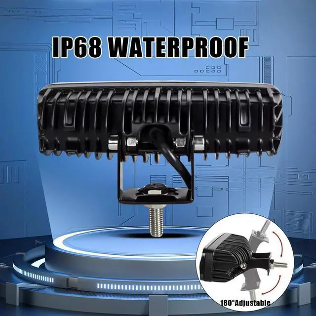 Alt view image 5 of 7 - 2PCS 6inch LED Work Light Bar Spot Flood Pods Offroad Fog Lamp30W UTV SUV ATV