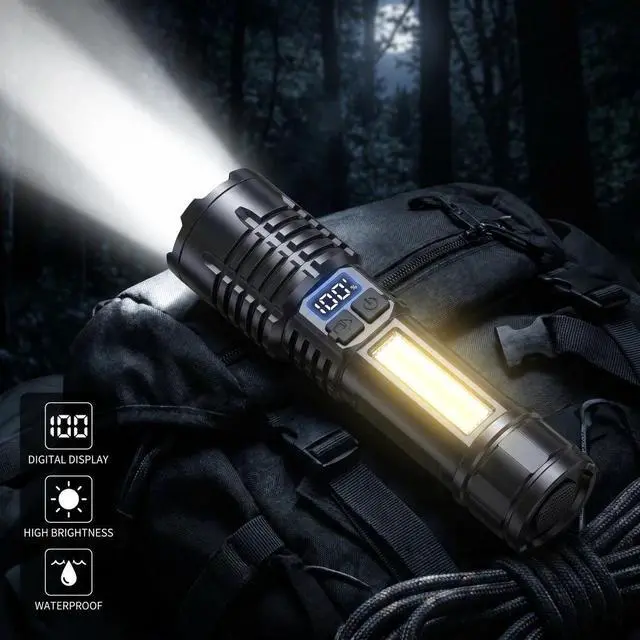 Main image of Super Bright LED Tactical Flashlight Torch USB Rechargeable LED Work Lights