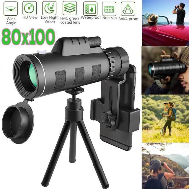 Main image of Day Low Night Vision 80x100 Zoom Monocular Starscope Monocular Telescope BAK4