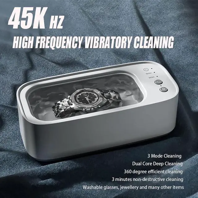 Main image of Ultrasonic Jewelry Cleaner Denture Glass Watch Ring Bath Tank Clean Machine
