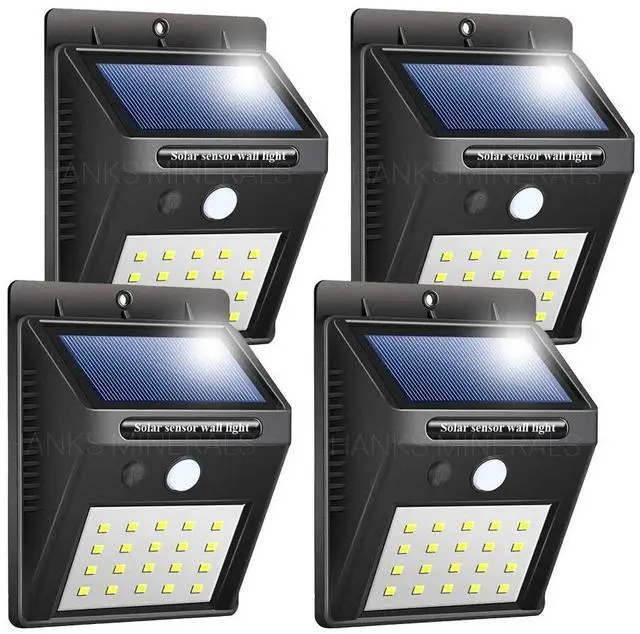 Main image of 4x 20 LED Solar Power Wall Light Waterproof Outdoor PIR Motion Sensor Path Lamp
