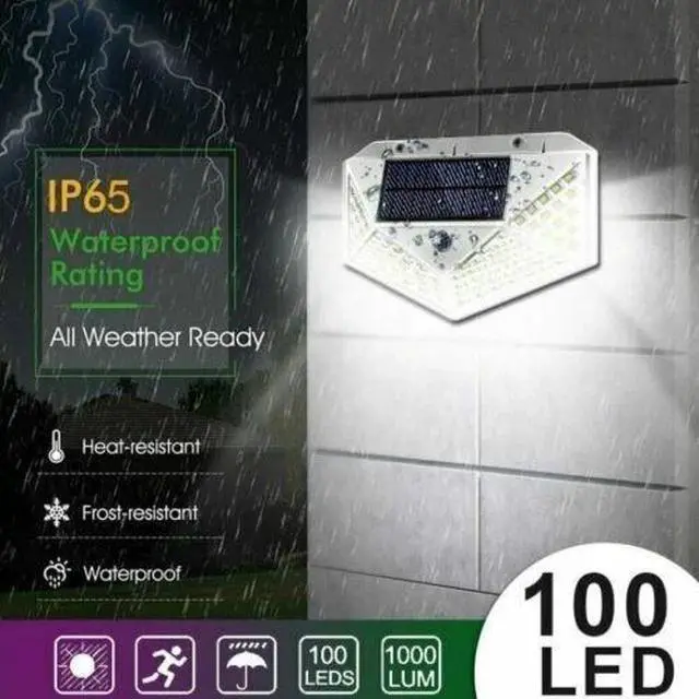 Alt view image 5 of 5 - 2x Waterproof 100 LED PIR Motion Sensor Solar Power Outdoor Garden Yard Light