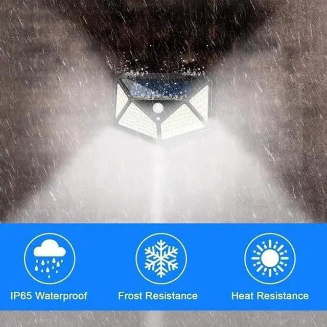 Alt view image 5 of 5 - 2x Solar Powered 100LED Lights Motion Sensor Outdoor Security Lamp Wall