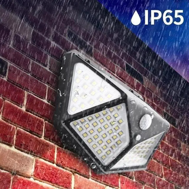 Alt view image 4 of 5 - 2x Solar Powered 100LED Lights Motion Sensor Outdoor Security Lamp Wall