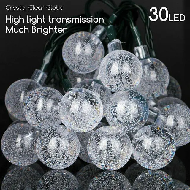 Alt view image 6 of 7 - Solar Powered 30 LED String Light Garden Path Yard Decor Lamp Outdoor Waterproof