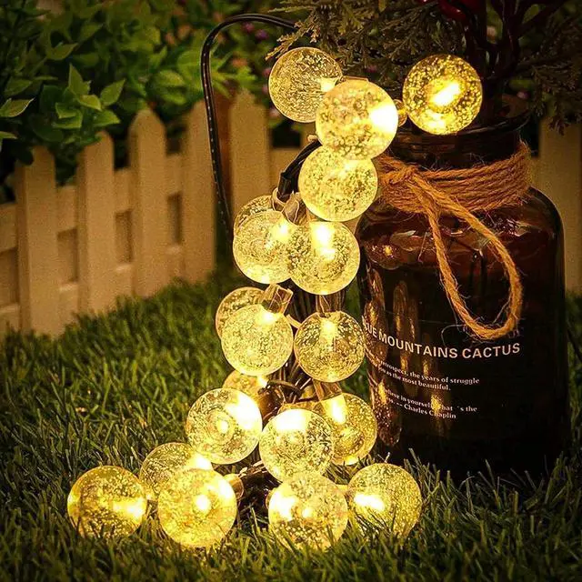 Alt view image 2 of 7 - Solar Powered 30 LED String Light Garden Path Yard Decor Lamp Outdoor Waterproof