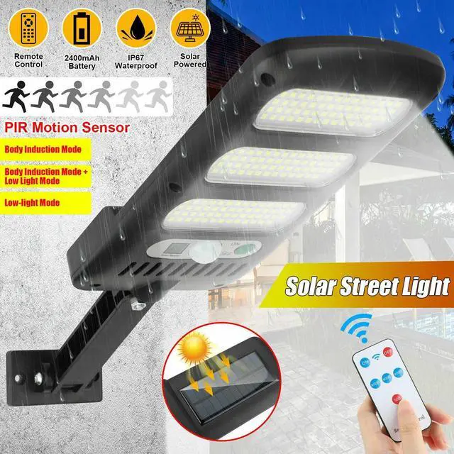 Main image of 213LED Outdoor Solar Street Wall Light Sensor PIR Motion LED Lamp Remote Control