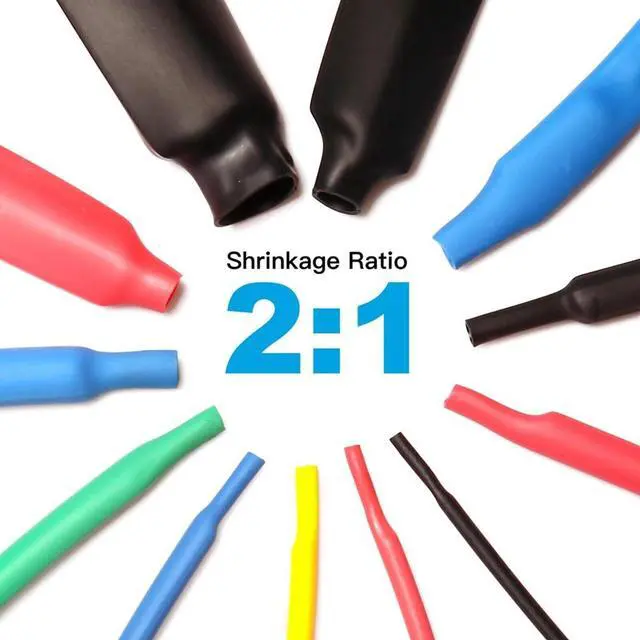 Alt view image 6 of 7 - 1328 Pcs HEAT SHRINK Tubing Sleeve 2:1 Shrinkable Tube Wire Cable Assortment Kit