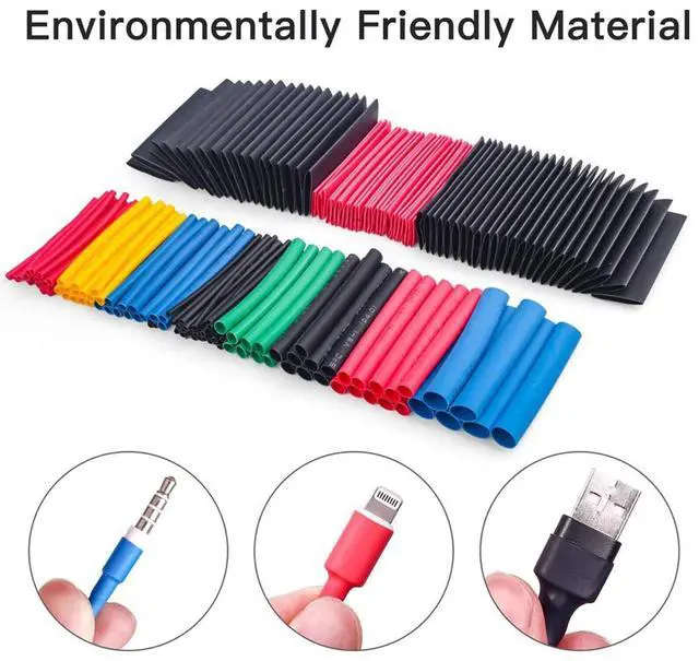 Alt view image 5 of 7 - 1328 Pcs HEAT SHRINK Tubing Sleeve 2:1 Shrinkable Tube Wire Cable Assortment Kit