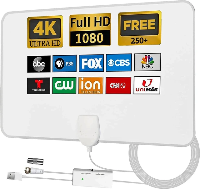 Main image of 3600 Miles Digital TV Antenna Indoor HDTV Amplified Signal Booster 4K HD 1080P W