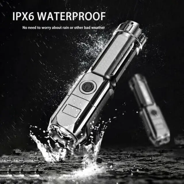 Alt view image 2 of 7 - Rechargeable 990000LM LED Flashlight Tactical Police Super Bright Torch Zoomable