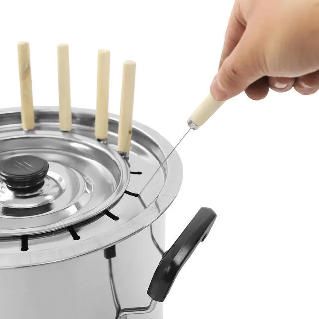 Alt view image 4 of 7 - Portable Compact BBQ Charcoal Grill Circular Charcoal Grill with 30* Skewers