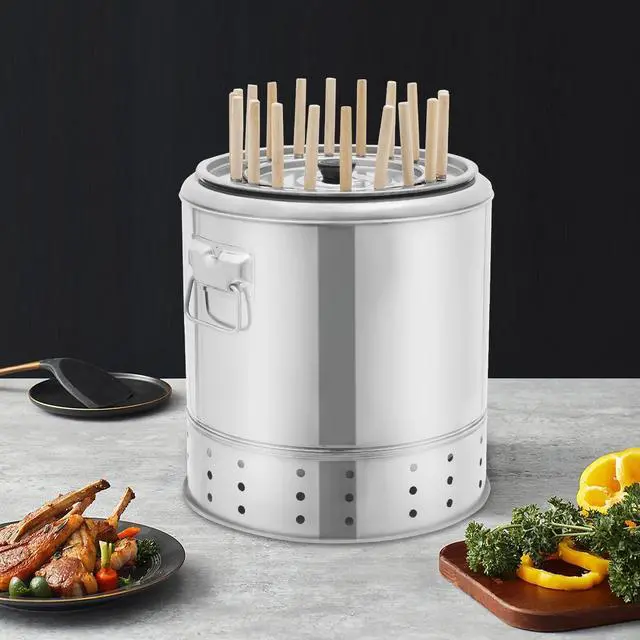 Main image of Portable Barbecue Outdoor Charcoal Barrel Grill 20 Skewers Camping BBQ Grill