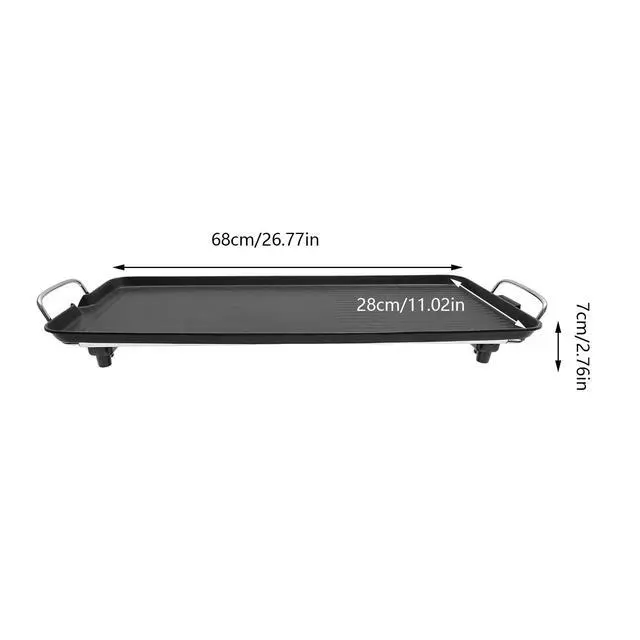 Alt view image 5 of 7 - 1500W Outdoor Camping Backyard Electric Grill Tabletop Outdoor Barbecue Grill