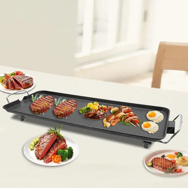 Alt view image 2 of 7 - 1500W Outdoor Camping Backyard Electric Grill Tabletop Outdoor Barbecue Grill