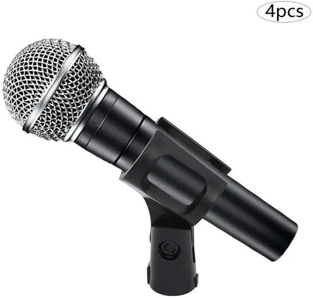 Main image of 4 Pcs Universal 180° Microphone Clips Clamp Holder For Wired/ Wireless Mic Stand