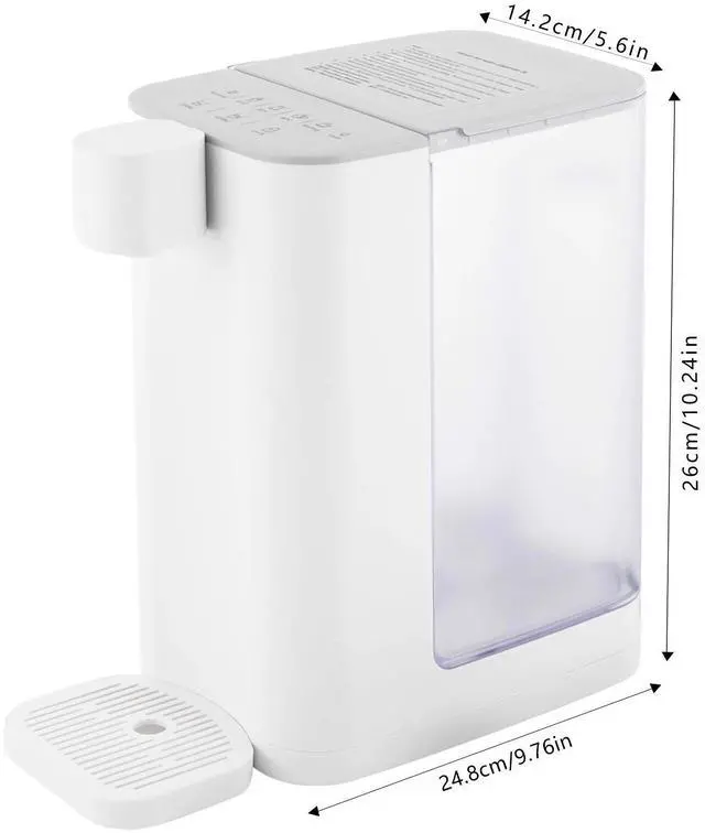 Alt view image 7 of 7 - 1600W 3L / 102oz Electric Instant Hot Water Dispenser With Temperature Control