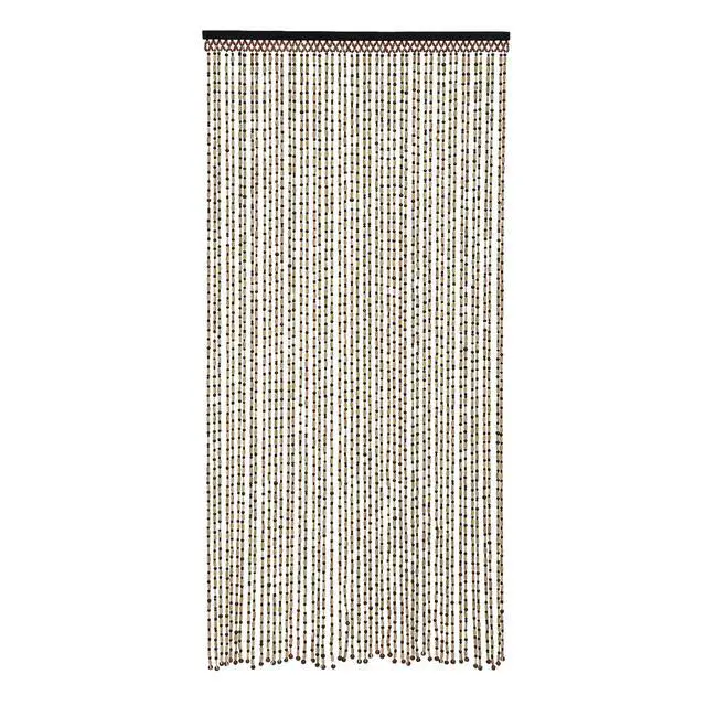 Alt view image 2 of 7 - 74.8 Inch Boho Natural Wood and Bamboo Beaded Curtain for Doorway Room Divider