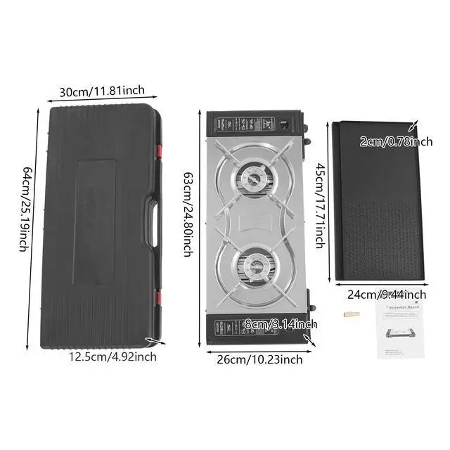 Alt view image 7 of 7 - Tabletop Butane Camping Stove with Portable Case Portable Camping Stove