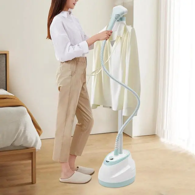 Alt view image 2 of 7 - Garment Hanger Steamer for Clothes Standing Flat Hanging with Ironing Board