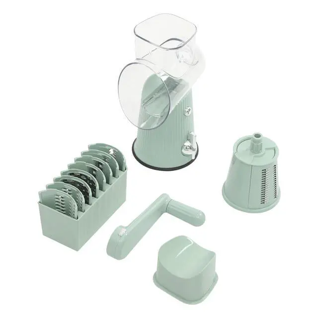 Alt view image 7 of 7 - 3 In 1 Vegetable Fruit Slicer Cutter Shredder Food Manual Rotary Grater Chopper
