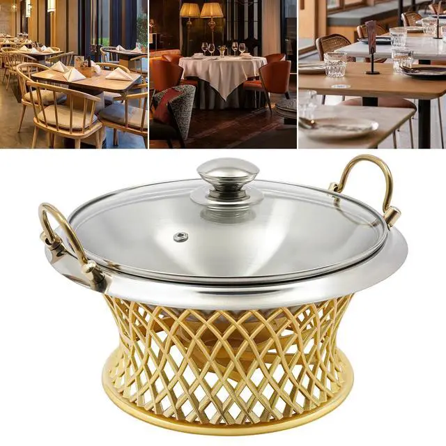 Alt view image 3 of 7 - Buffet Chafing Dish, Round Chafing Dish, Chafing Dish with Lid