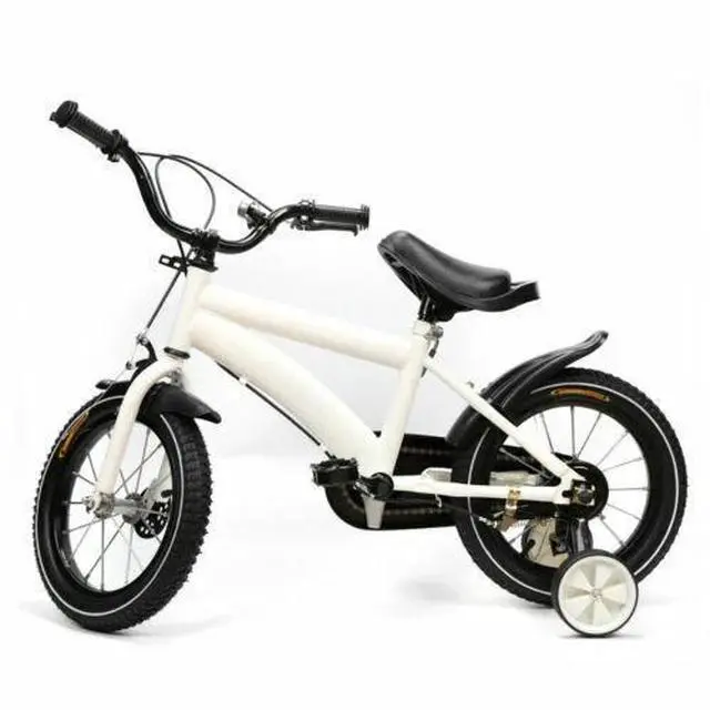 Main image of 14" White Bike Boys & Girls Bicycle with Training Wheels For 3/4/5/6 Years Old